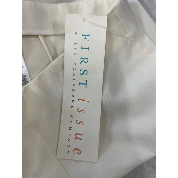 First Issue Women's Ivory High Waist Hook and Eye Flared Stretchable Pants Sz 1 - Picture 7 of 9